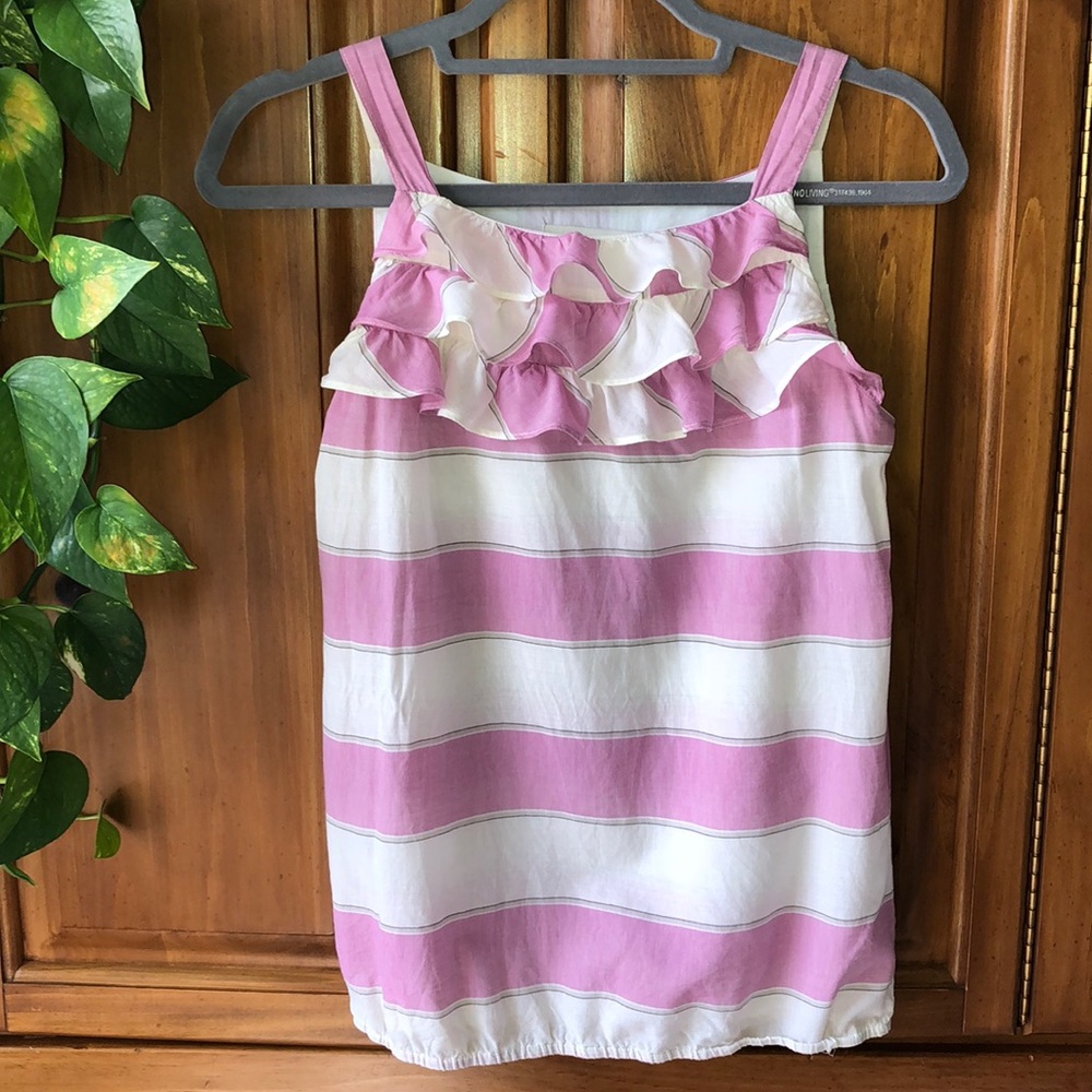 VGUC Ann Taylor Loft Sleeveless Summer Ruffle Top